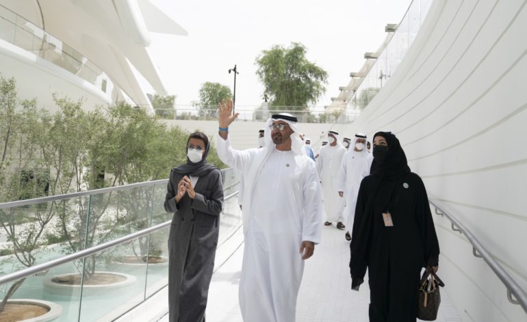 محمد بن زايد يزور جناح الإمارات في ” إكسبو 2020 دبي “