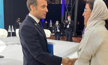 الرئيس الفرنسي يلتقي نورة الكعبي على هامش منتدى باريس للسلام