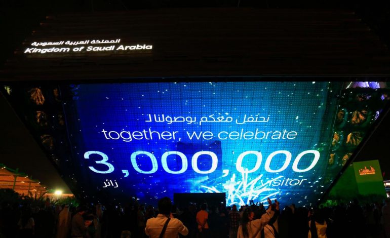 جناح المملكة في “إكسبو 2020 دبي” يحتفل باستقبال 3 ملايين زائر